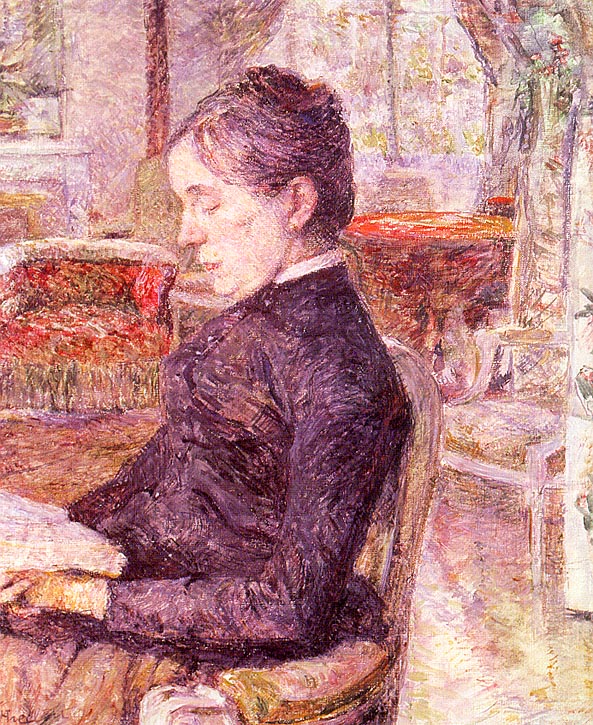  Henri  Toulouse-Lautrec The Reading Room at the Chateau de Malrome